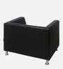 Russo Leatherette 1 Seater Sofa in Cola Black Colour