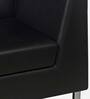 Russo Leatherette 1 Seater Sofa in Cola Black Colour