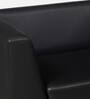 Russo Leatherette 1 Seater Sofa in Cola Black Colour