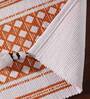 Rust & Ivory Luxury Woven Table Runner with Decorative Tassels