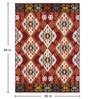 Rust & Red Traditional Wool Blend 5' X 7' Hand Tufted Carpet