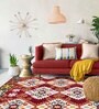 Rust & Red Traditional Wool Blend 5' X 7' Hand Tufted Carpet