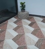 Rust 3D Geometric Wool And Cotton 8 X 5 Feet Hand Tufted Carpet
