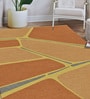 Rust Abstract Wool 4 ft x 6 ft Hand Tufted Carpet