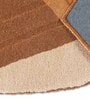 Rust Abstract Wool and Cotton 5 ft x 8 ft Hand tufted Carpet
