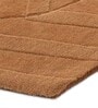 Rust Abstract Wool and Cotton 5 ft x 8 ft Hand tufted Carpet