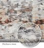 Rust and Cream Abstract 3x5 Feet Machine Made Carpet
