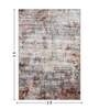 Rust and Cream Abstract 3x5 Feet Machine Made Carpet