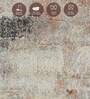 Rust and Cream Abstract 3x5 Feet Machine Made Carpet