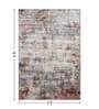 Rust and Cream Abstract 4x6 Feet Machine Made Carpet
