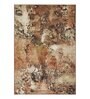 Rust and Cream Abstract 5x7 Feet Machine Made Carpet