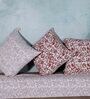 Rust Floral Cotton 18 x 18 Inches Cushion Covers (Set of 5)