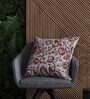 Rust Floral Cotton 18 x 18 Inches Cushion Covers (Set of 5)