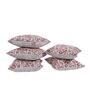 Rust Floral Cotton 18 x 18 Inches Cushion Covers (Set of 5)