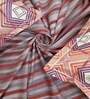 Rust Striped 180 TC Cotton Queen Sized Bed Sheets with 2 Pillow Covers