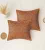 Rust Cotton 27x18 Inches Pillow Covers (Set of 2)