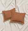Rust Cotton 27x18 Inches Pillow Covers (Set of 2)