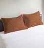 Rust Cotton 27x18 Inches Pillow Covers (Set of 2)