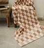 Rust Cotton Geometric 67X50 Inches Throw
