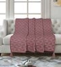 Rust Cotton and Polyester Geometric 55 x 49 Inches Throw