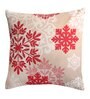 Rust Floral Cotton Blend 16 x 16 Inches Cushion Cover