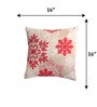 Rust Floral Cotton Blend 16 x 16 Inches Cushion Cover