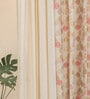 Rust Solid Cotton 7.5 Ft Semisheer Eyelet Door Curtains (Set of 4)