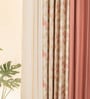 Rust Solid Cotton 7.5 Ft Semisheer Eyelet Door Curtains (Set of 6)