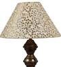 Rust Fabric Shade Table Lamp With Copper Base