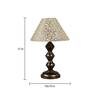 Rust Fabric Shade Table Lamp With Copper Base