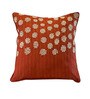 Rust Woven Cotton Silk 16 x 16 Inches Cushion Cover