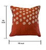 Rust Woven Cotton Silk 16 x 16 Inches Cushion Cover