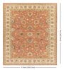 Rust Floral Wool 5 ft x 7 ft Hand tufted Carpet