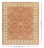 Rust Floral Wool 8 ft x 10 ft Hand tufted Carpet