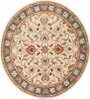 White Floral Wool Round Carpets Hand tufted Carpet