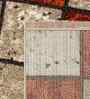 Rust Geometric Polypropylene 5x8 Feet Machine Made Carpet