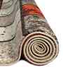 Rust Geometric Polypropylene 5x8 Feet Machine Made Carpet