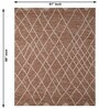 Rust Geometric Wool And Cotton 7 X 5 Feet Hand Tufted Carpet