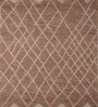Rust Geometric Wool And Cotton 7 X 5 Feet Hand Tufted Carpet