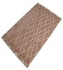 Rust Geometric Wool And Cotton 7 X 5 Feet Hand Tufted Carpet