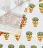 Rust Madhuban Floral Waffle Cotton 250 GSM Bath & Hand Towel Set