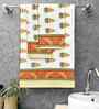 Rust Madhuban Floral Waffle Cotton 250 GSM Bath & Hand Towel Set