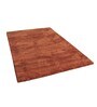 Rust Solid Microfibre 4 ft x 6 ft Machine Made Carpet