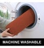 Rust Solid Microfibre 4 ft x 6 ft Machine Made Carpet