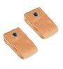 Rust Polyester Solid 7 ft Light Filtering Eyelet (Set of 2) Door Curtains