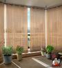 Rust Polypropylene Solid 9ft Semisheer Eyelet Door Curtains (Pack of 2)