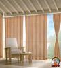 Rust Polypropylene Solid 9ft Semisheer Eyelet Door Curtains (Pack of 2)