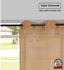 Rust Polypropylene Solid 9ft Semisheer Eyelet Door Curtains (Pack of 2)