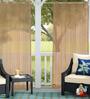 Rust Polypropylene Solid 9ft Semisheer Eyelet Door Curtains (Pack of 2)
