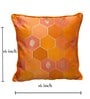 Rust Silk blend Honeycomb Brocade 16x16 inches Cushion Covers (Set of 2)